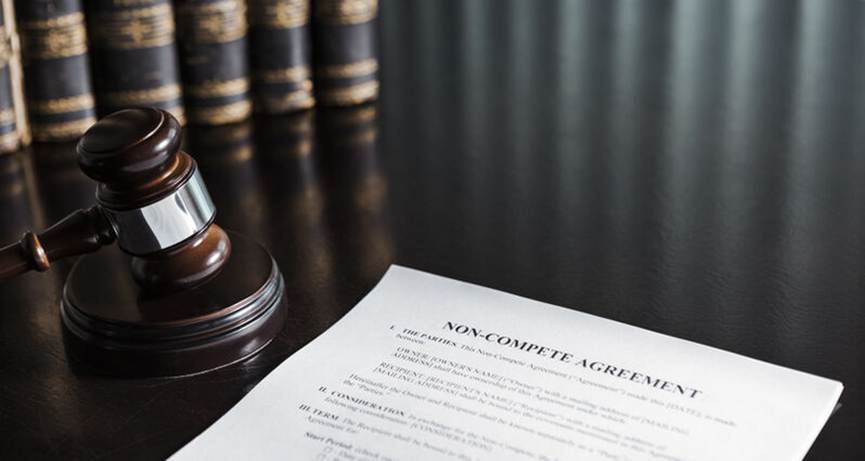 A document and a gavel